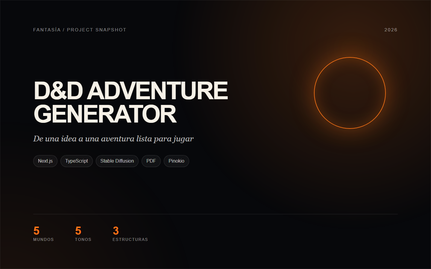 Captura de D&D Adventure Generator