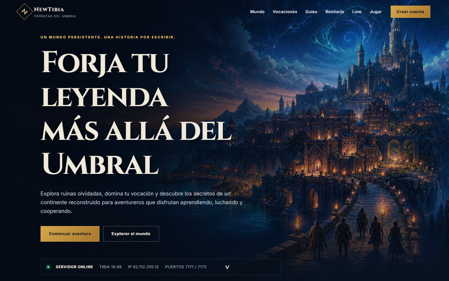 Captura de Open Tibia Cloud Factory
